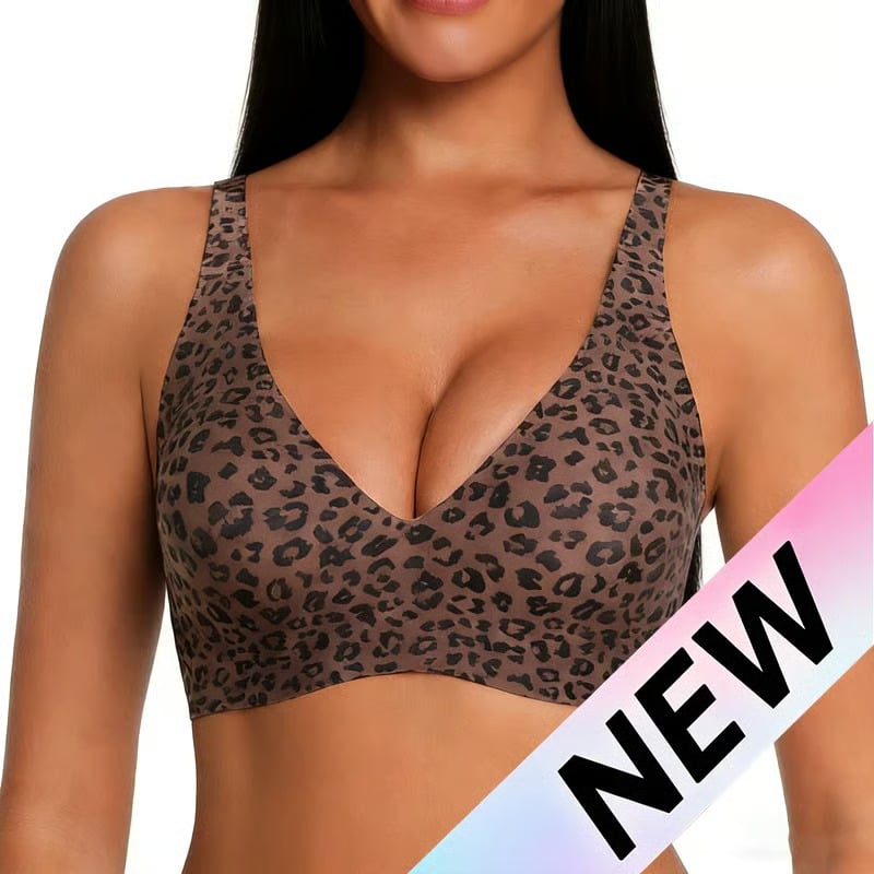 NESLEMY Wireless Bra | Comfortable Push-Up, Seamless, Deep V for Daily Wear