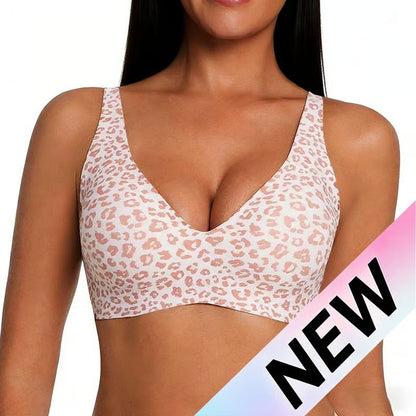NESLEMY Wireless Bra | Comfortable Push-Up, Seamless, Deep V for Daily Wear