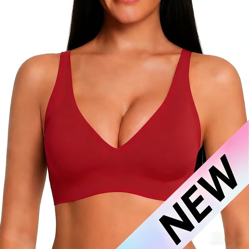 NESLEMY Wireless Bra | Comfortable Push-Up, Seamless, Deep V for Daily Wear