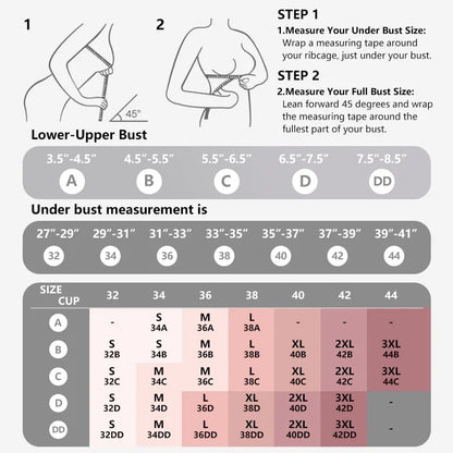 NESLEMY Wireless Bra | Comfortable Push-Up, Seamless, Deep V for Daily Wear