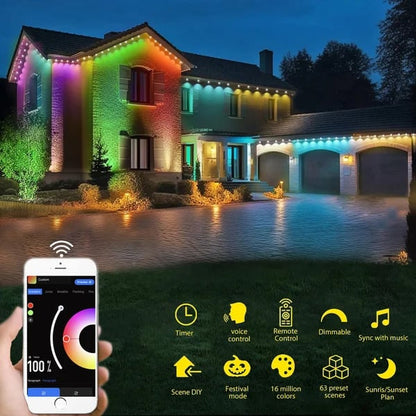 🎅 Early Christmas 49%OFF - 2025 Upgraded Smart Rainbow LED Permanent Outdoor Lights Pro - Smartlight 🎁
