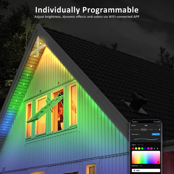 🎅 Early Christmas 49%OFF - 2025 Upgraded Smart Rainbow LED Permanent Outdoor Lights Pro - Smartlight 🎁